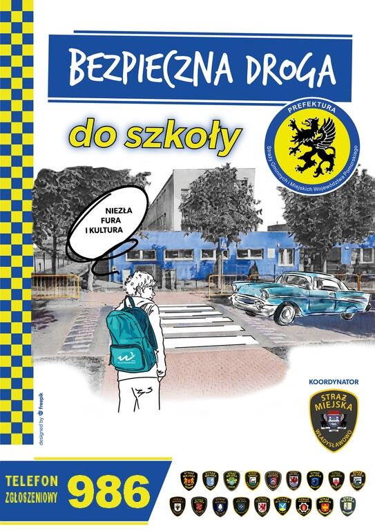 Akcja Bezpieczna droga do szkoły plakat